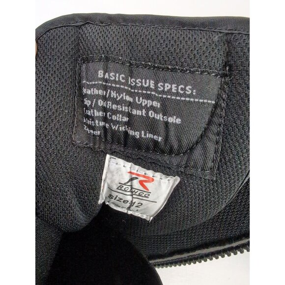 Rothco Tactical Boot Mens 12 Black Side Composite Toe Side Zip Police Military - Picture 8 of 10
